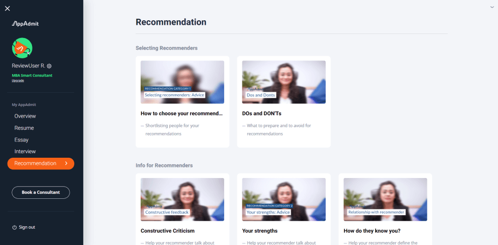 Appadmit Recommendation AppAdmit Recommendation