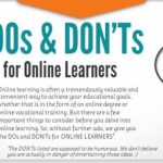 [infographic] Dos and Don’ts for Online Learners