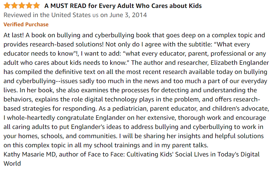 Bullying and Cyberbullying: What Every Educator Needs to Know Review