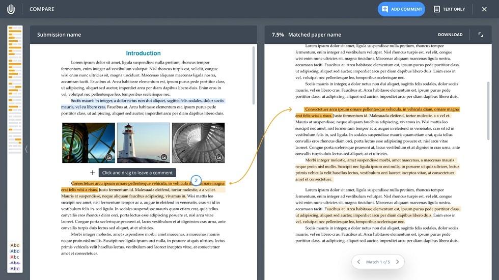 compare-feature-in-unicheck-plagiarism-checker-for-canvas