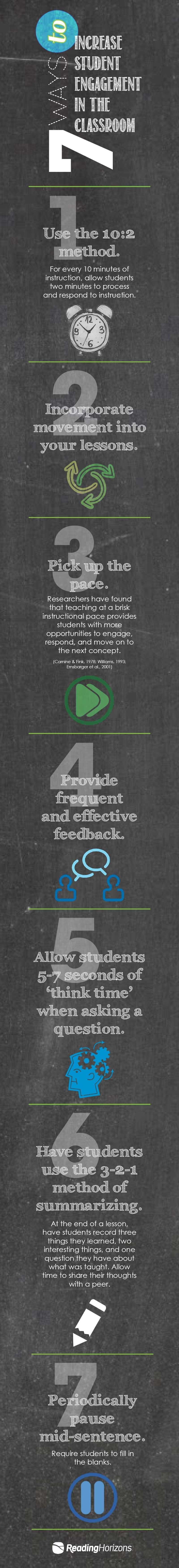 improving student engagement infographic