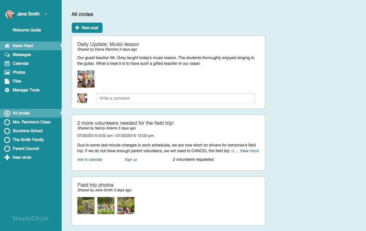 simplycircle news feed