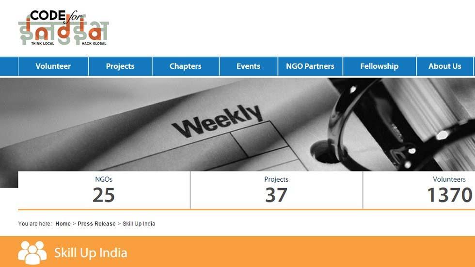 "skill Up India" Free Online Education Portal Launched by Code for India Organization