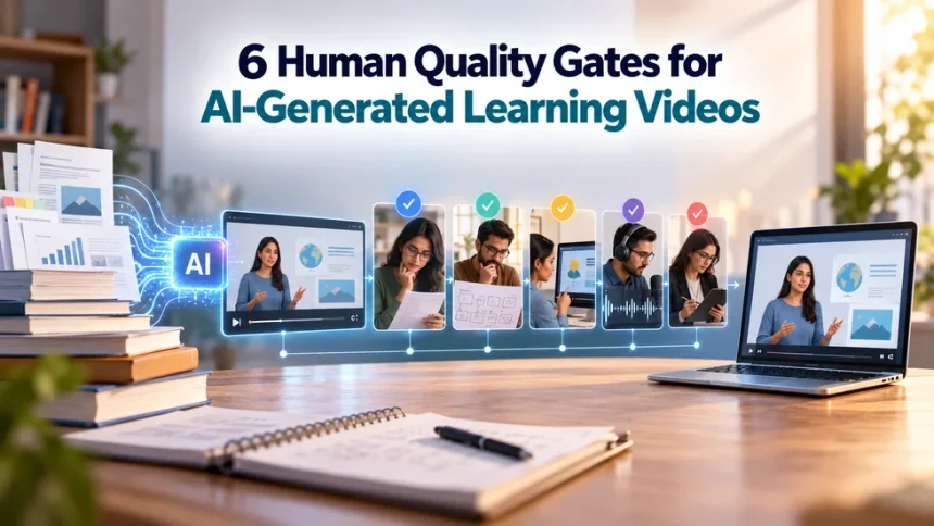 6 Human Quality Gates for AI-Generated Learning Videos