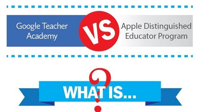 google teacher academy vs. apple distinguished educator program [infographic]
