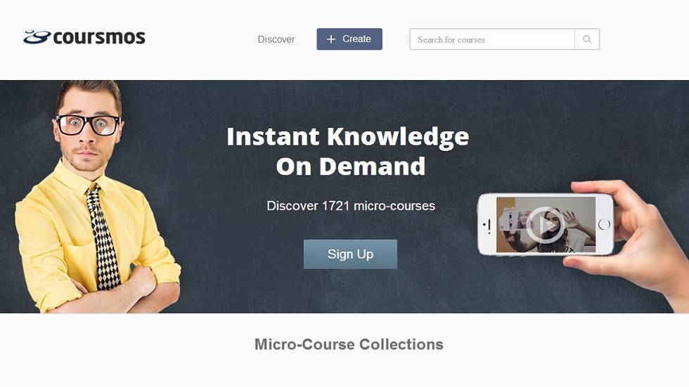 Coursmos - A learning platform offering micro-learning courses for the generation distracted