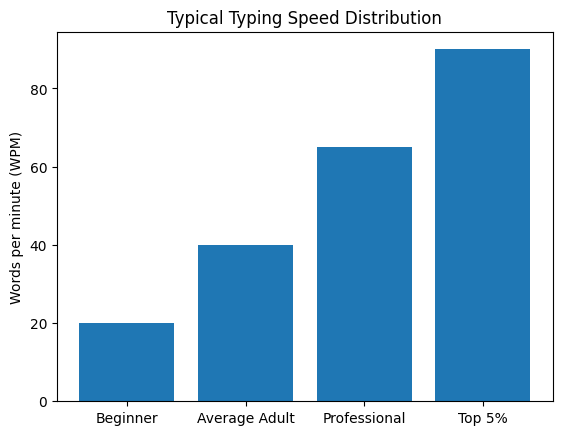 Digital Literacy Skill - Typical Typing Speed Distribution