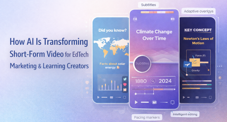 How Ai is Transforming Short-form Video for Edtech Marketing & Learning Creators How AI Is Transforming Short-Form Video for EdTech Marketing & Learning Creators