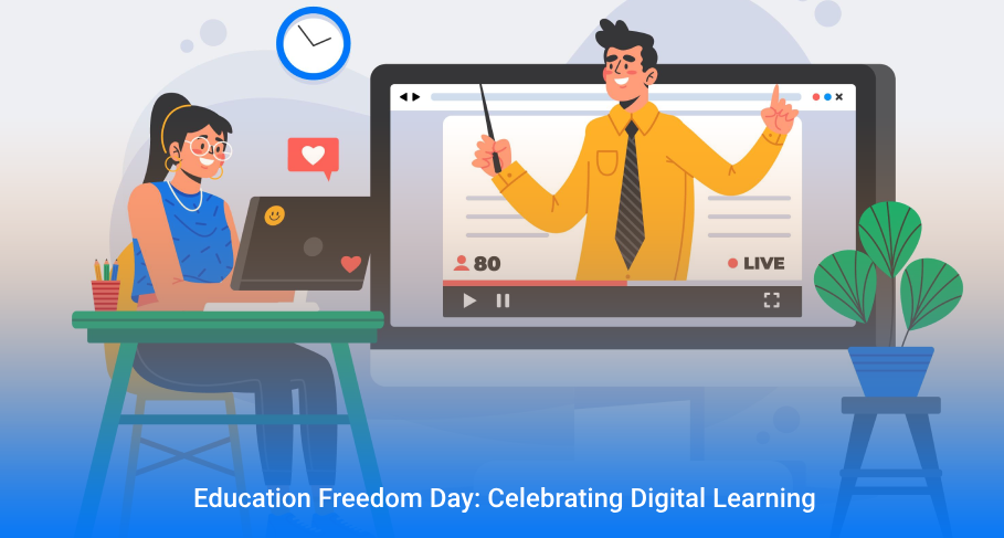 Infographic Education Freedom Day Celebrating Digital Learning