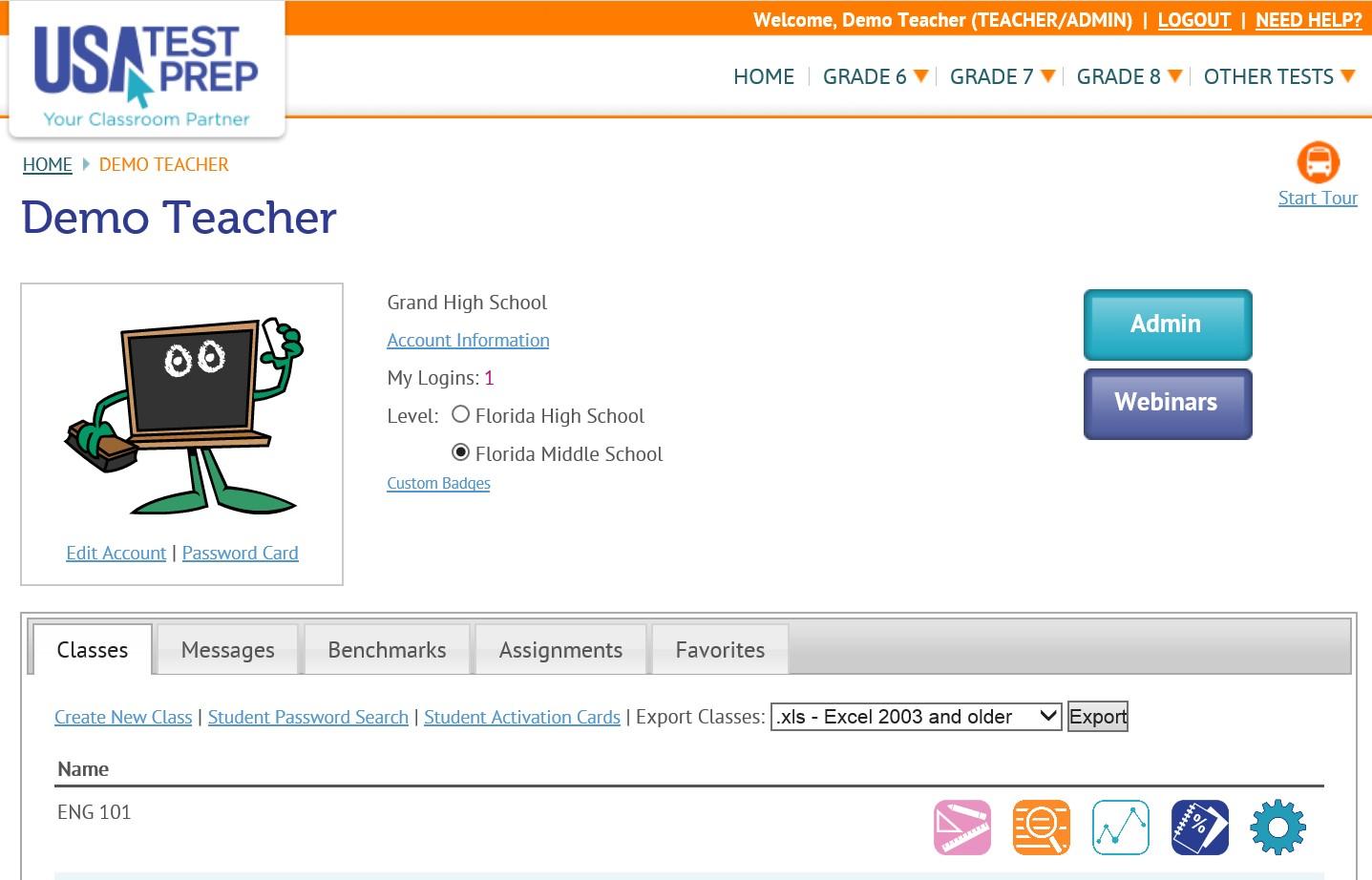 USATestprep Classroom Partner To Support Teachers and Administrators